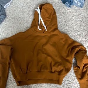 Burnt orange forever 21 cropped sweatshirt